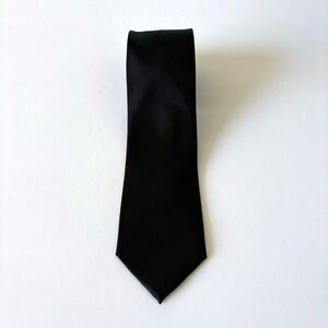 Ryan Seacrest Distinction Black Solid Neck Tie Size Classic Menswear 58x3